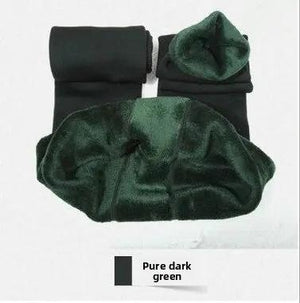 Fleece-Lined One-Piece Pants Thickened Leggings mutualdropshopping