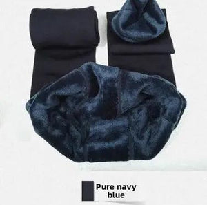 Fleece-Lined One-Piece Pants Thickened Leggings mutualdropshopping