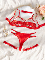 Sexy Uniform Underwear Four-piece Set