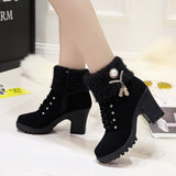 Thick-Heeled Martin Boots