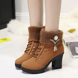 Thick-Heeled Martin Boots
