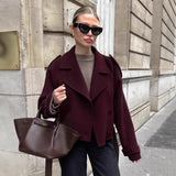 Double-Breasted Woolen Coat