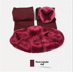 Fleece-Lined One-Piece Pants Thickened Leggings mutualdropshopping