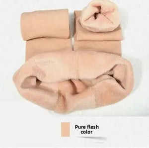 Fleece-Lined One-Piece Pants Thickened Leggings mutualdropshopping