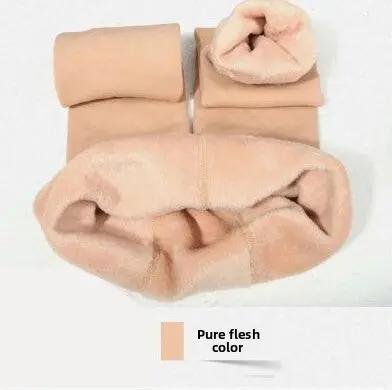 Fleece-Lined One-Piece Pants Thickened Leggings mutualdropshopping