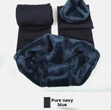 Fleece-Lined One-Piece Pants Thickened Leggings mutualdropshopping