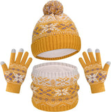 Warm Knitted Three-Piece Suit